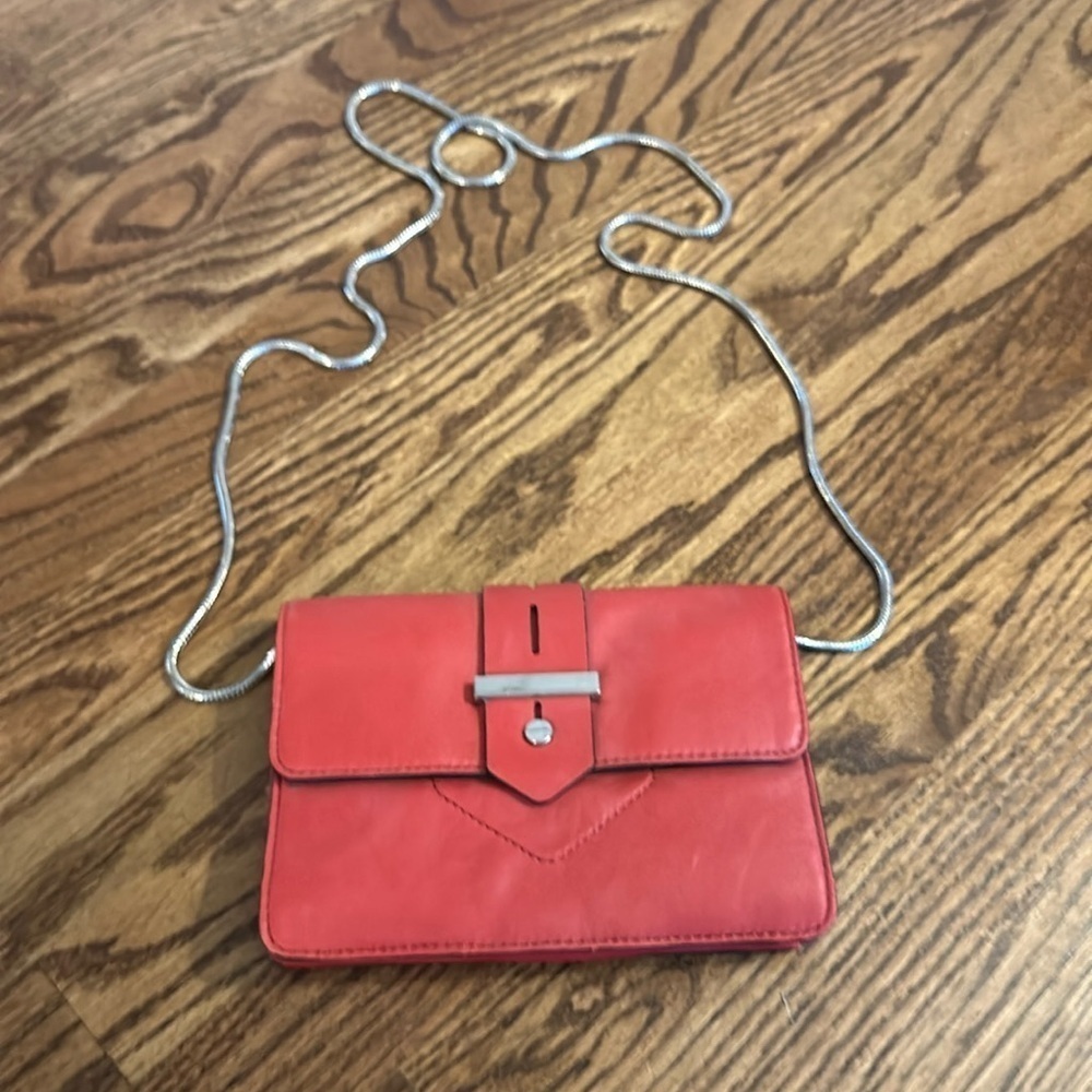 Milly crossbody red leather purse